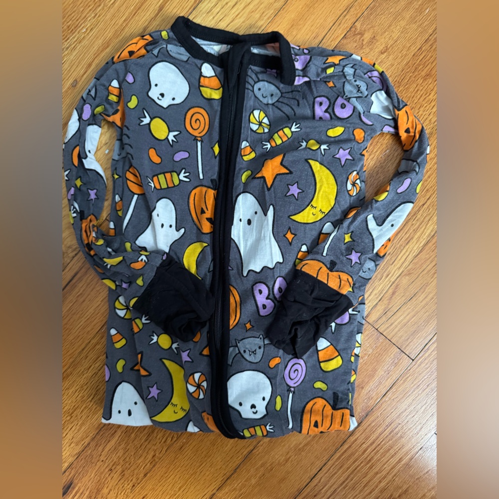 Little Sleepies Hey Boo Halloween Zippie 12-18M